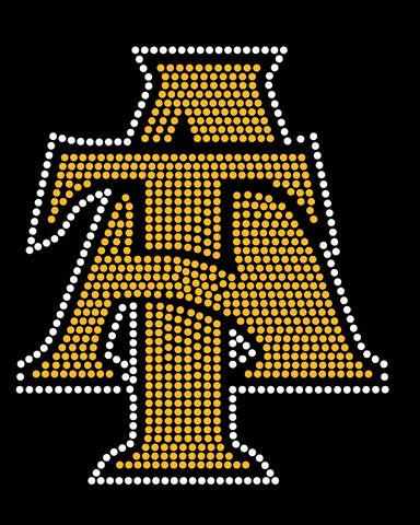 NC A&T INTERLOCKING LOGO PKG  Rhinestone Transfer