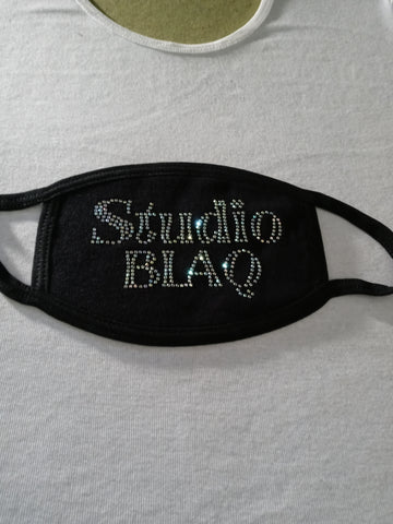 STUDIO BLAQ BLING  3-PLY COTTON FACE MASK with LOOPS