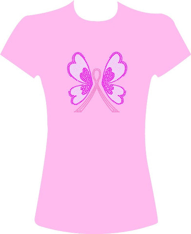 CANCER AWARENESS BUTTERFLY RIBBON #1 RHINESTONE Download File