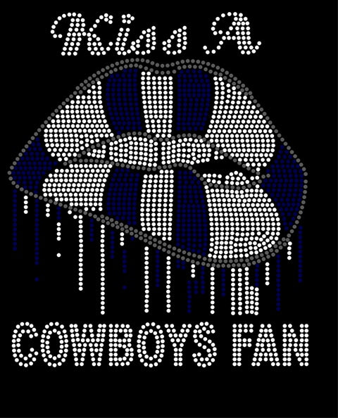 RHINESTONE KISS A COWBOYS FAN LIPS Download File