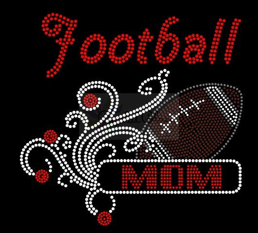 FOOTBALL MOM #4 Rhinestone Download File