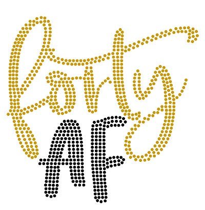 FORTY AF Rhinestone Transfer