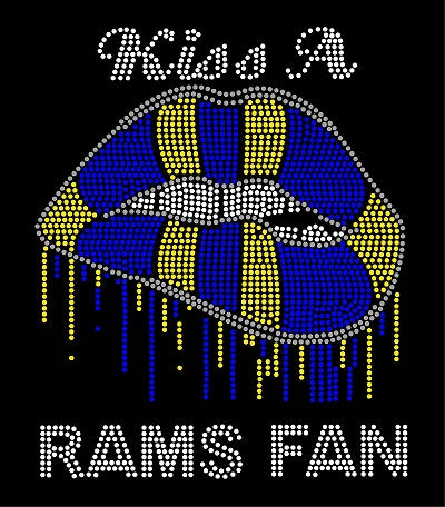 KISS A RAMS FAN Rhinestone Download File