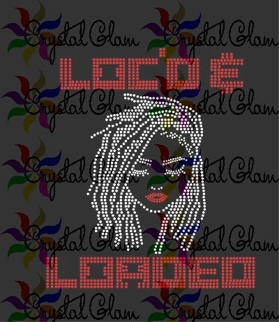 LOC'D & LOADED Rhinestone Pre-cut Template