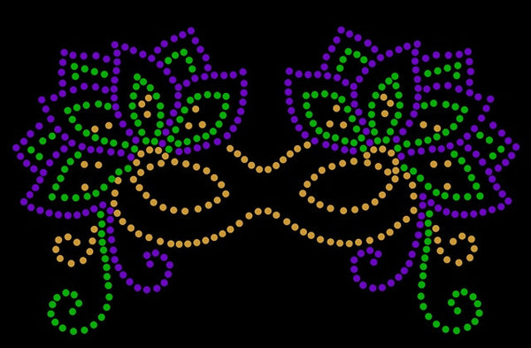 MARDI GRAS MASQUERADE MASK #1 Rhinestone Download File