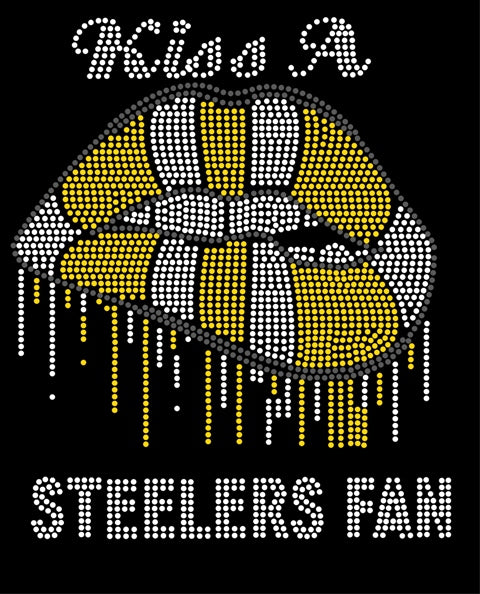 RHINESTONE KISS A STEELERS FAN LIPS Download File