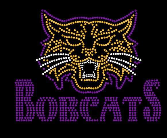 Bobcats Mascot Rhinestone Transfer