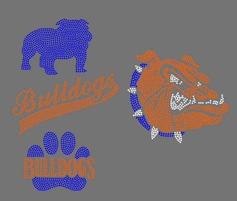 Bulldog Bundle Mascot Rhinestone Digital Download