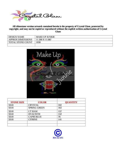 Makeup Junkie Rhinestone Digital Download