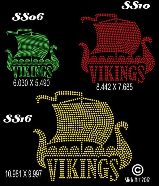 Viking Ship Mascot Rhinestone Download File