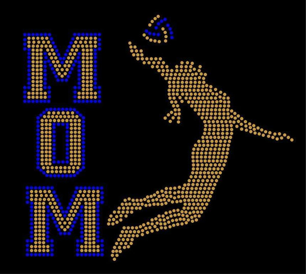 VOLLEYBALL MOM #1 Rhinestone Download File